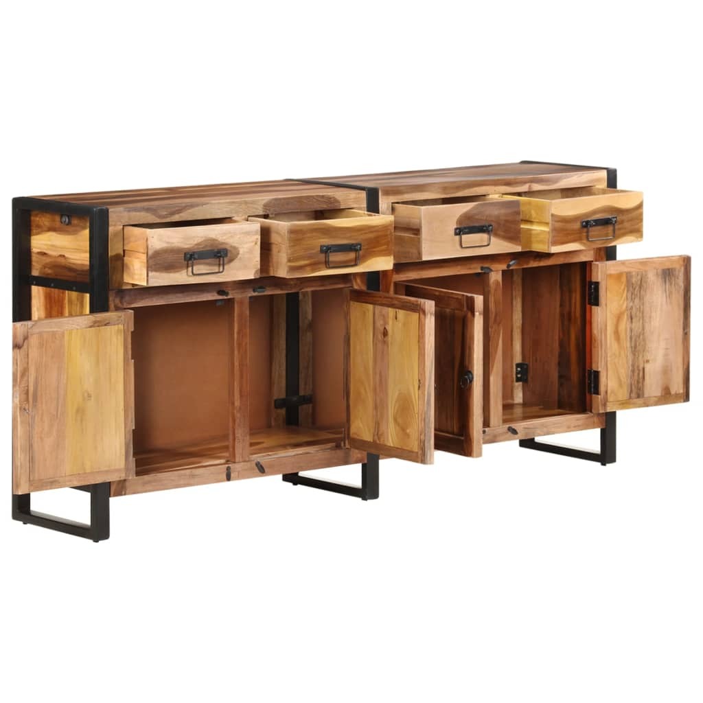 vidaXL Sideboard 67.7"x13.8"x31.5" Solid Acacia Wood with Honey Finish