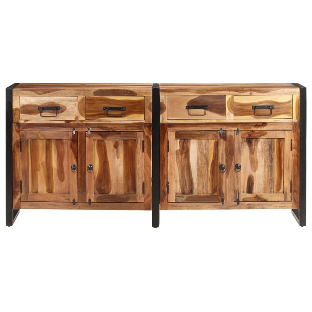 vidaXL Sideboard 67.7"x13.8"x31.5" Solid Acacia Wood with Honey Finish