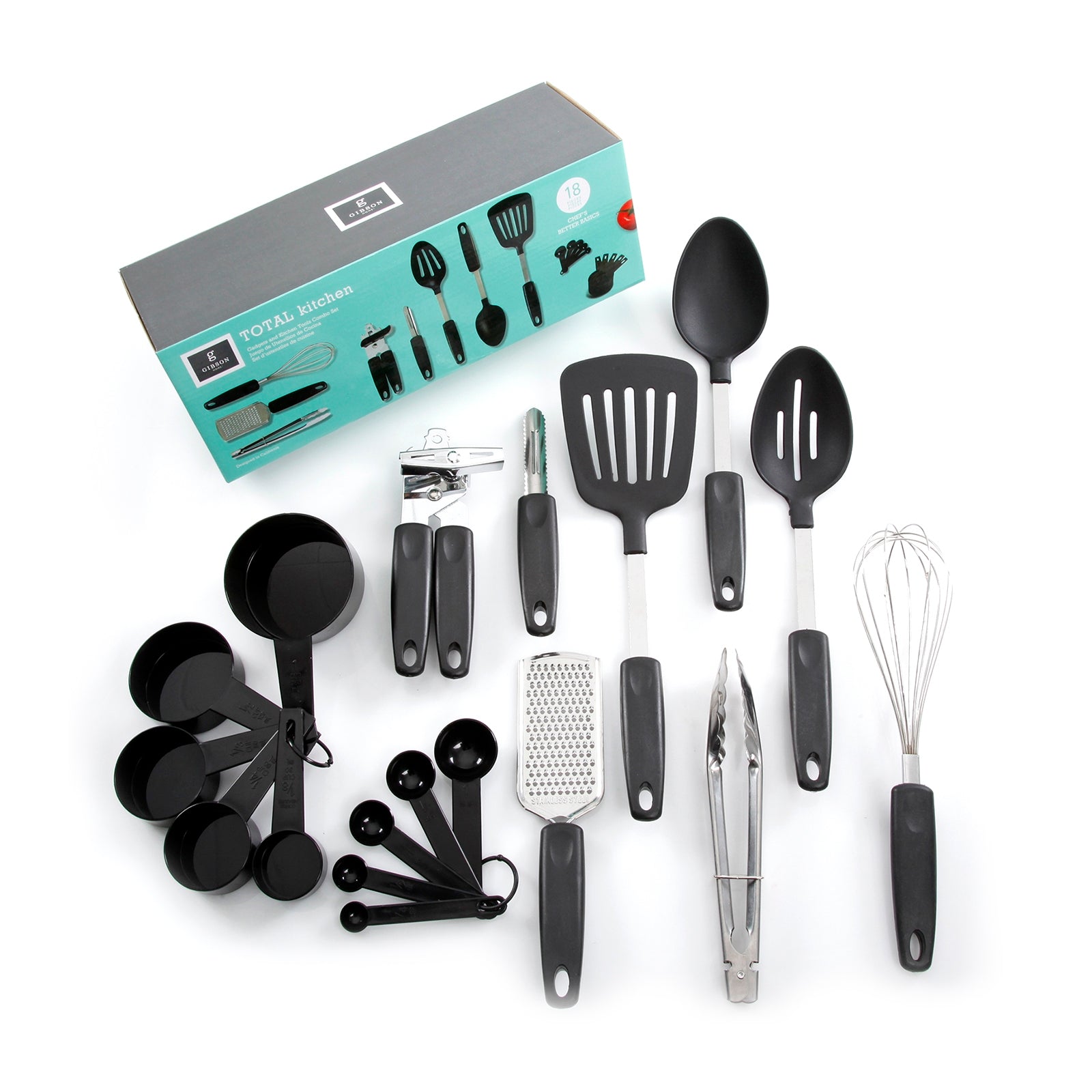 Gibson Home Total Kichen Chefs Better Basics 18-Piece Gadgets and Tools Combo Set